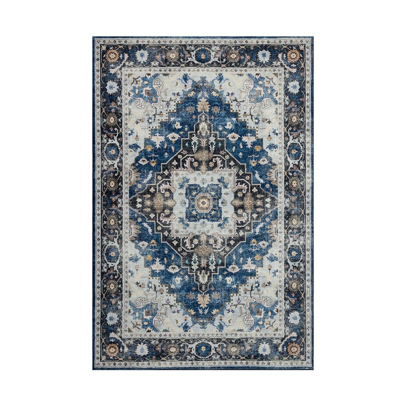 Tapis rectangulaire à motif antidérapant Akon, Rectangle 6 pi x 9 pi