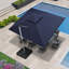 Parasol rectangulaire en porte-à-faux 10 pi x 12 pi Gardette, bleu marine-645168445-585595020