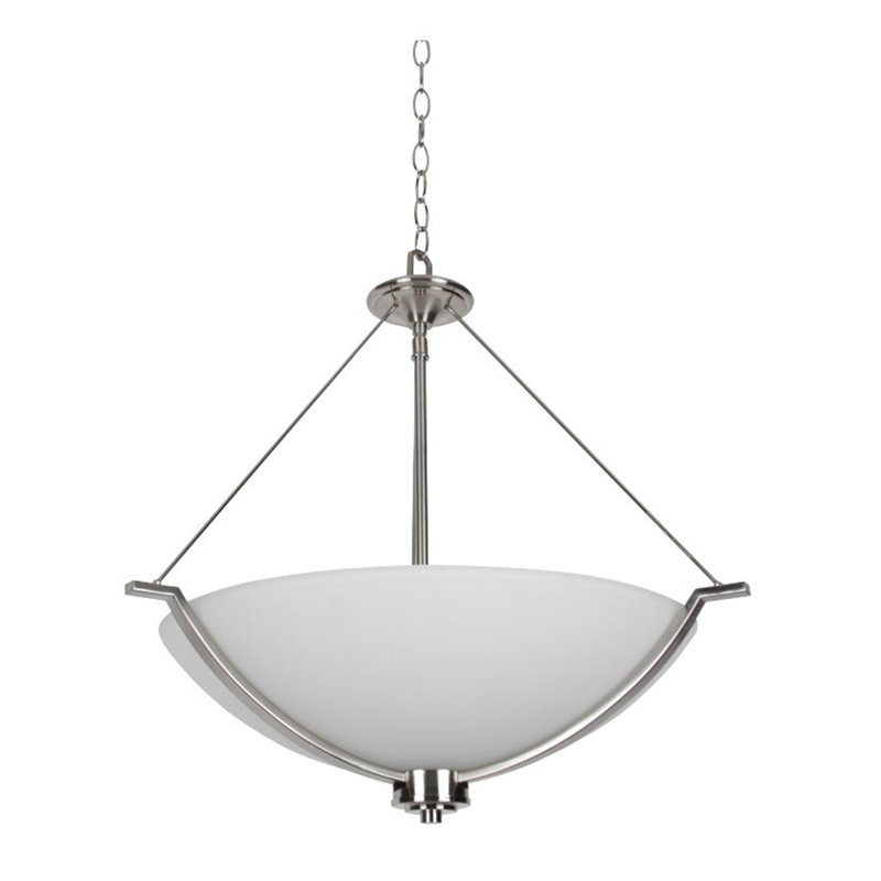 Luminaire bol suspendu à 3 lumières Faxon, Argent