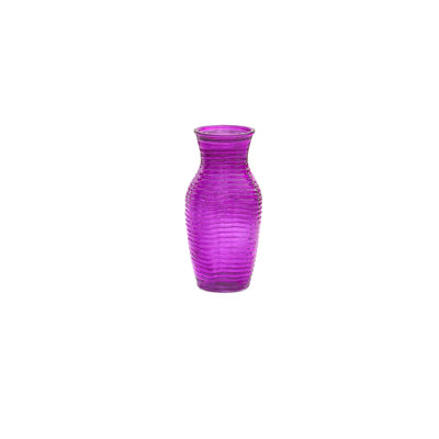 Machine Made Ginger Glass Vase Purple-7.50''