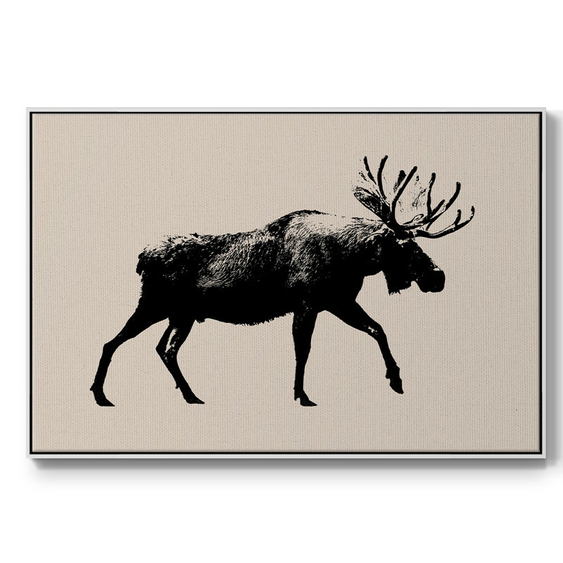 Wild Ambler I, peinture sur toile encadrée, H 25 po x l 37 po x P 2 po, Cadre blanc