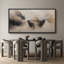 «Grunge Abstract Paint Stroke Effect Minimal Landscape Abstract Landscape Brown Grey Mountain Expanse», reproduction d'art sur toile-98042227-111176946