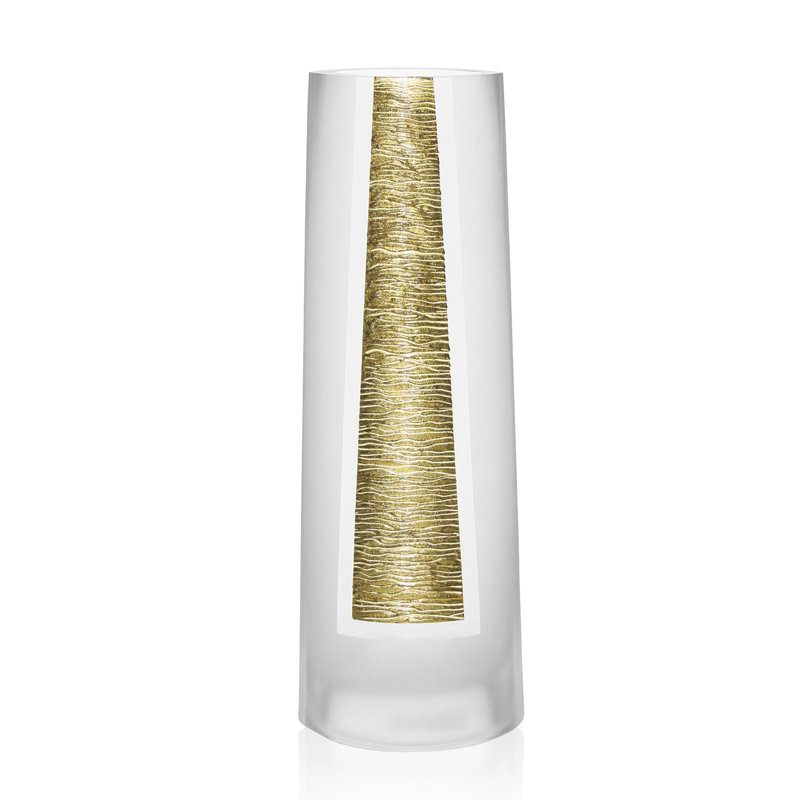 Jamaal Handmade Glass Table Vase, 11" H x 3" W x 3" D