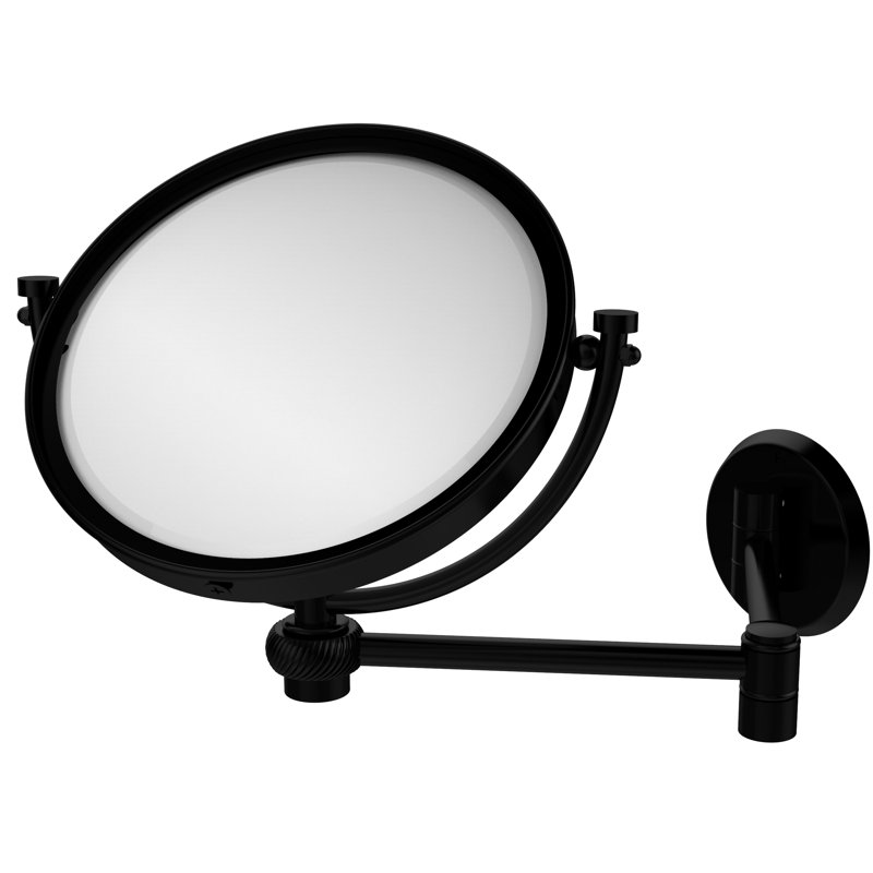 Miroir mural pour loupe moderne extensible &, Noir mat