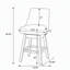 Ensemble de 2 tabourets de bar pivotants à 360° avec dossier et pieds en bois massif-1205908044
