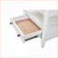 Table de chevet blanche moderne à 2 tiroirs - Rangement pour chambre