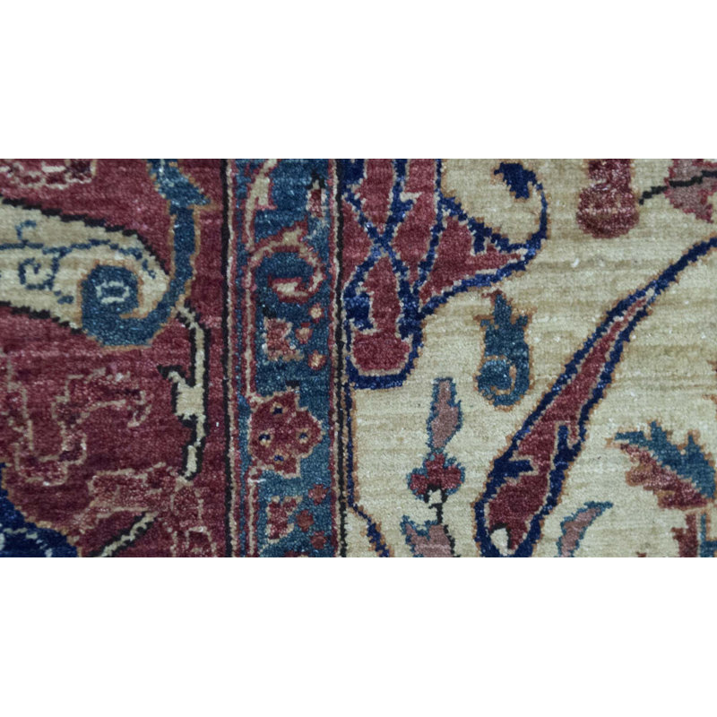 Hand-Knotted High-Quality Blue and Brown Area Rug