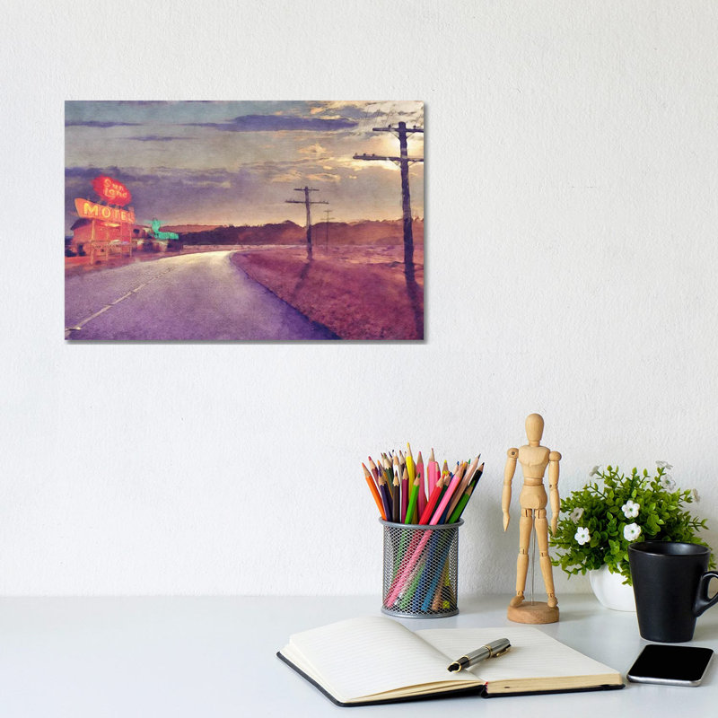 Last Motel 1 Piece Wrapped Canvas Wall Art, 20.32 cm H x 30.48 cm W