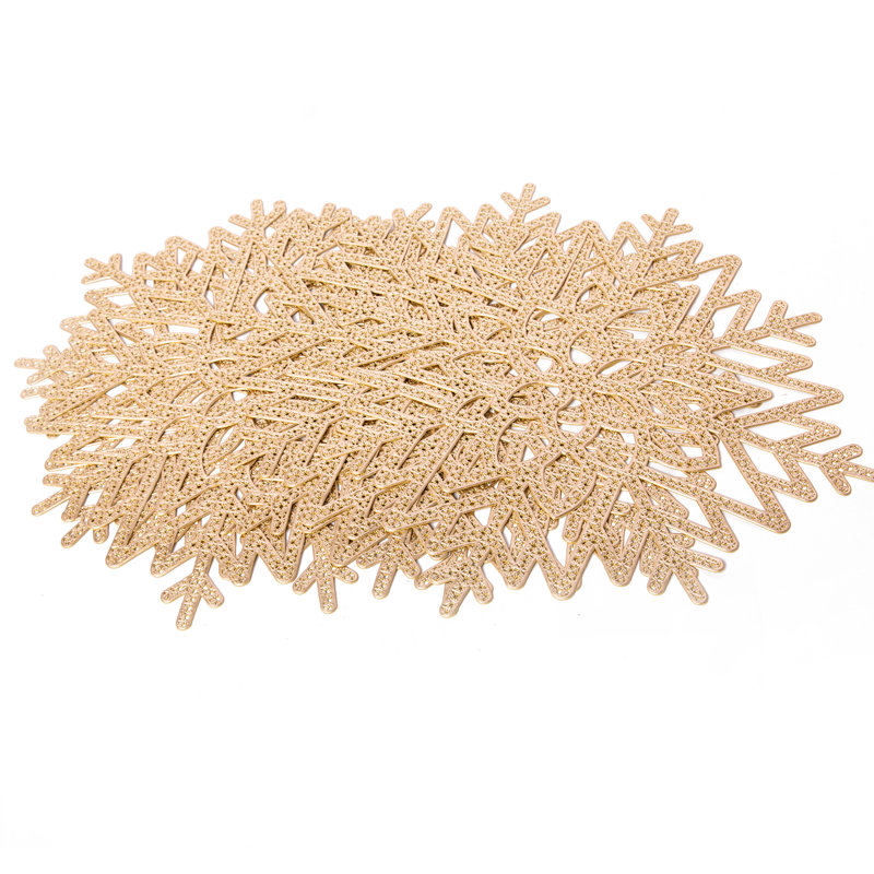6 napperons ronds en or 15 po