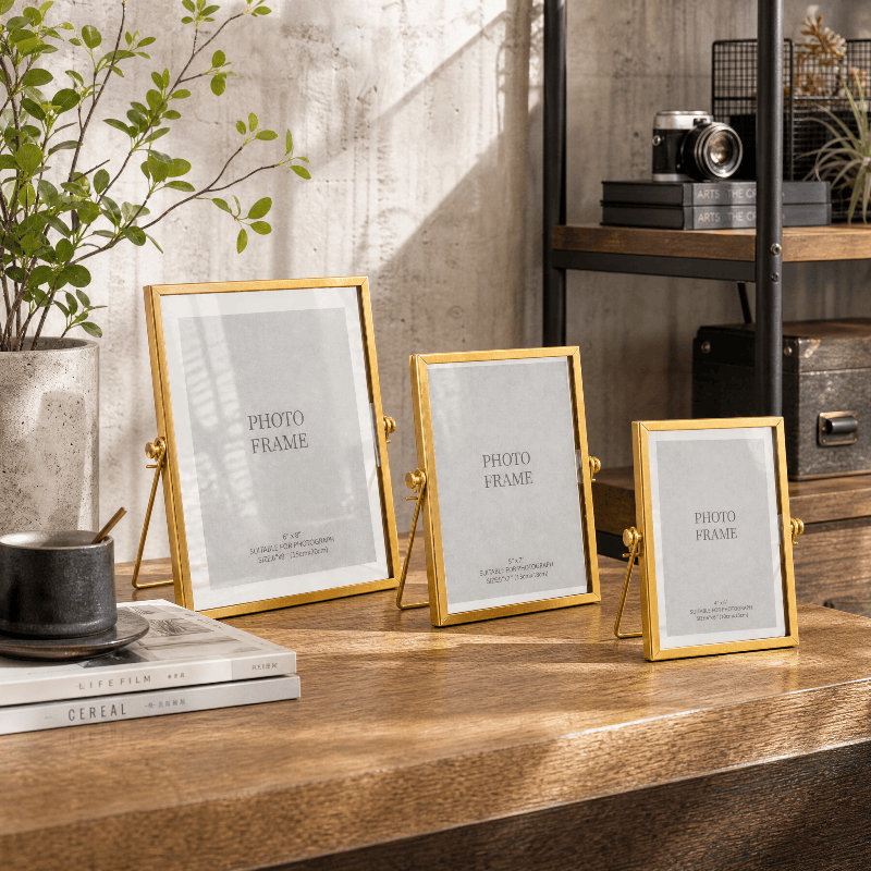 Gold Iron Gallery Wall Picture Frame - Frames Included: 3