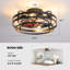 Ventilateur de plafond encastré moderne en cage 20 po avec lumière et télécommande - 8 pales-642364332-642364335