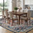 Soft Washable Distressed Vintage Floral Oriental Area Rug in Jewel Tone -1121614883-1110393039