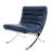 Modern Leather Lounge Chair with Sleek Stainless Steel Frame-1232330020