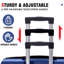 Valise rigide, valises en ABS léger et durable avec roues doubles, bagage à carreaux extensible de 28 pouces (bleu)