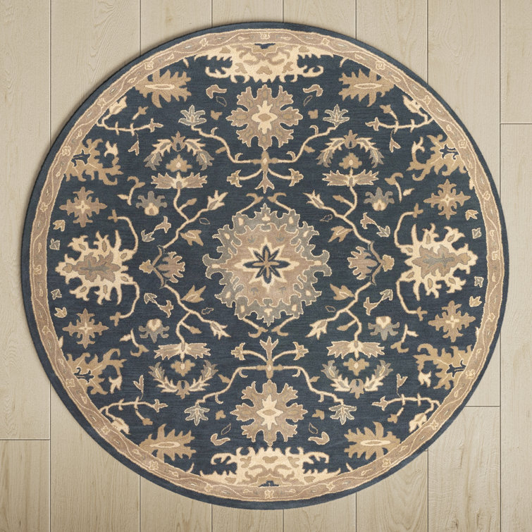 Arden Hand Tufted Wool Navy/Brown/Light Beige Rug