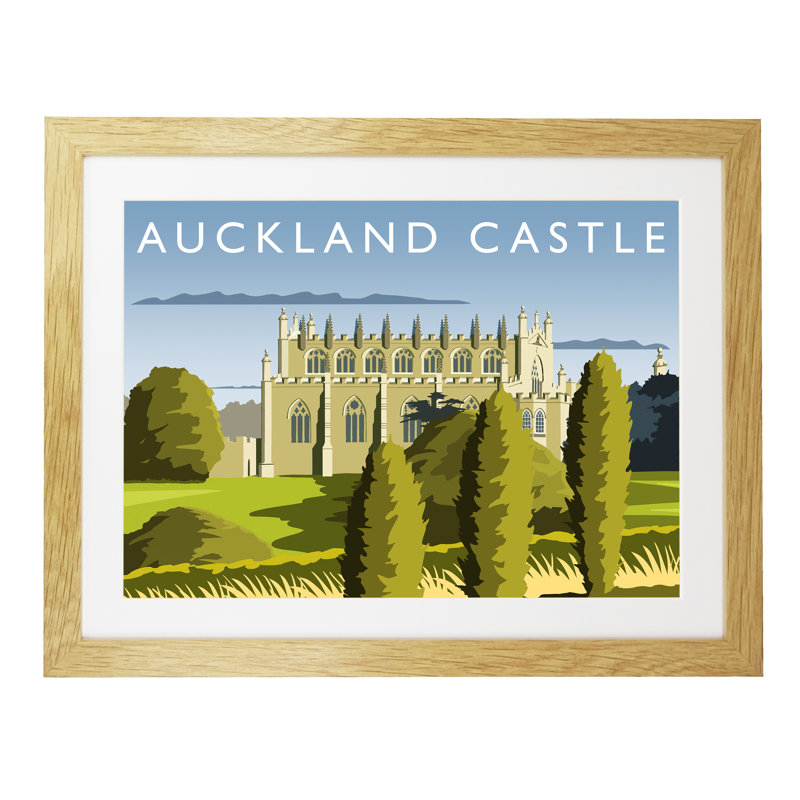 Auckland Castle - Print, Oak Framed, 30cm H x 40cm W x 3cm D