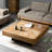 Square solid wood end table-106775979