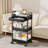 3 Tier Rolling Utility Cart with Drawer-111067125