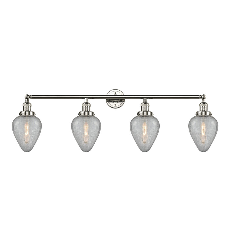 Éclairage pour salle de bain 4 lumières Shauna, Nickel poli