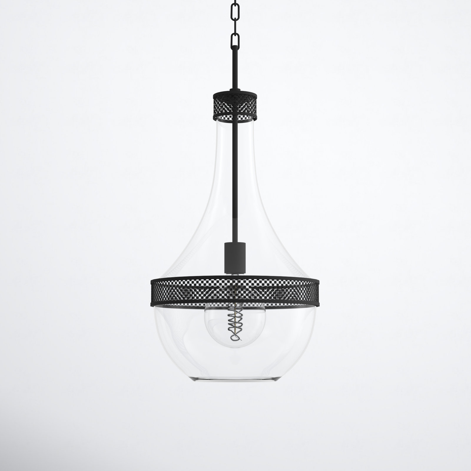 Twain Single Light Pendant, Old Bronze, 29.25" H x 14" W x 14" D