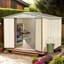 Abri de jardin extérieur 10 x 8 pi, cadre en alliage d'aluminium avec porte à charnière
