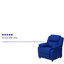 Deluxe Padded Contemporary Kids Recliner with Storage Arms-769426995