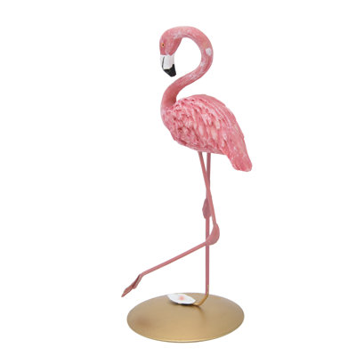Statue de flamant rose ornements en résine Figurine Accessoires de décoration pour le salon Chambre à coucher
