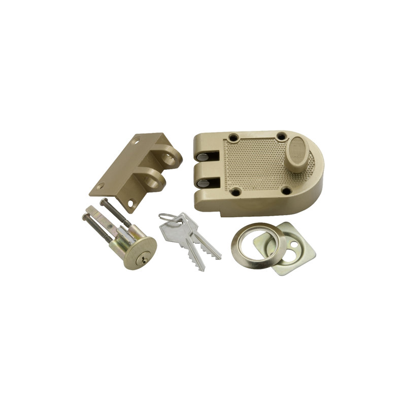 Single Cylinder Deadbolt, Polished Brass