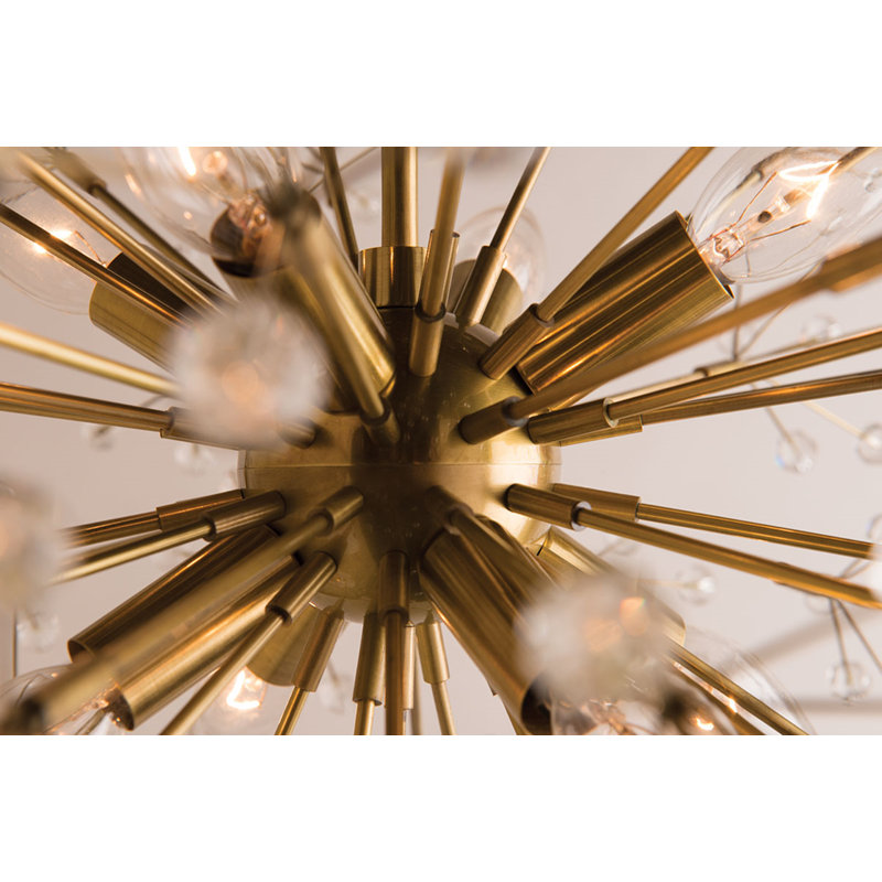 Dunkirk 10 - Light Pendant, Aged Brass