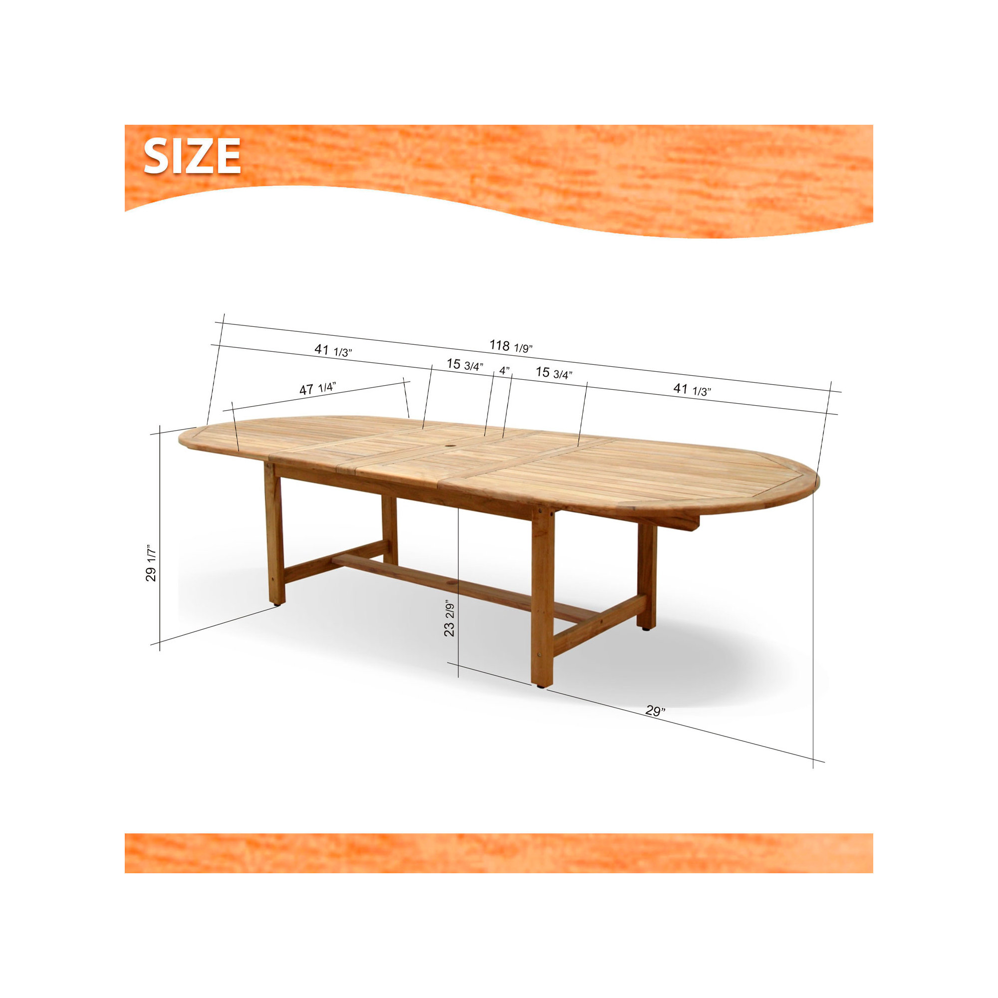 Alyisa 118'' Outdoor Table