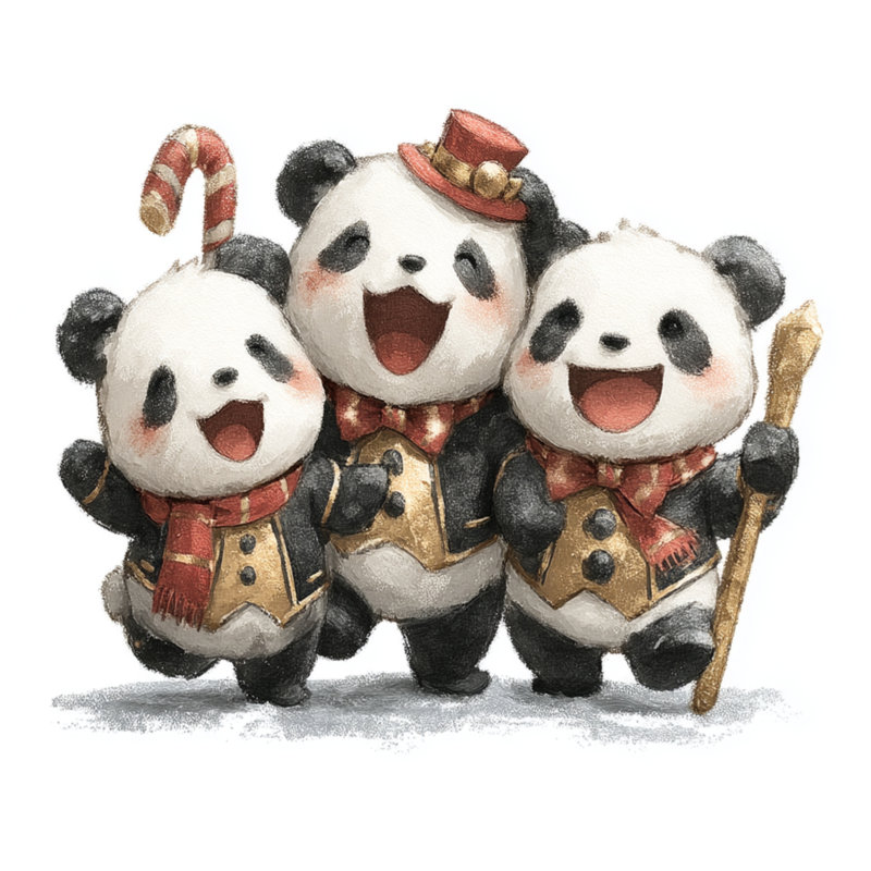 Joli édredon Panda Trio