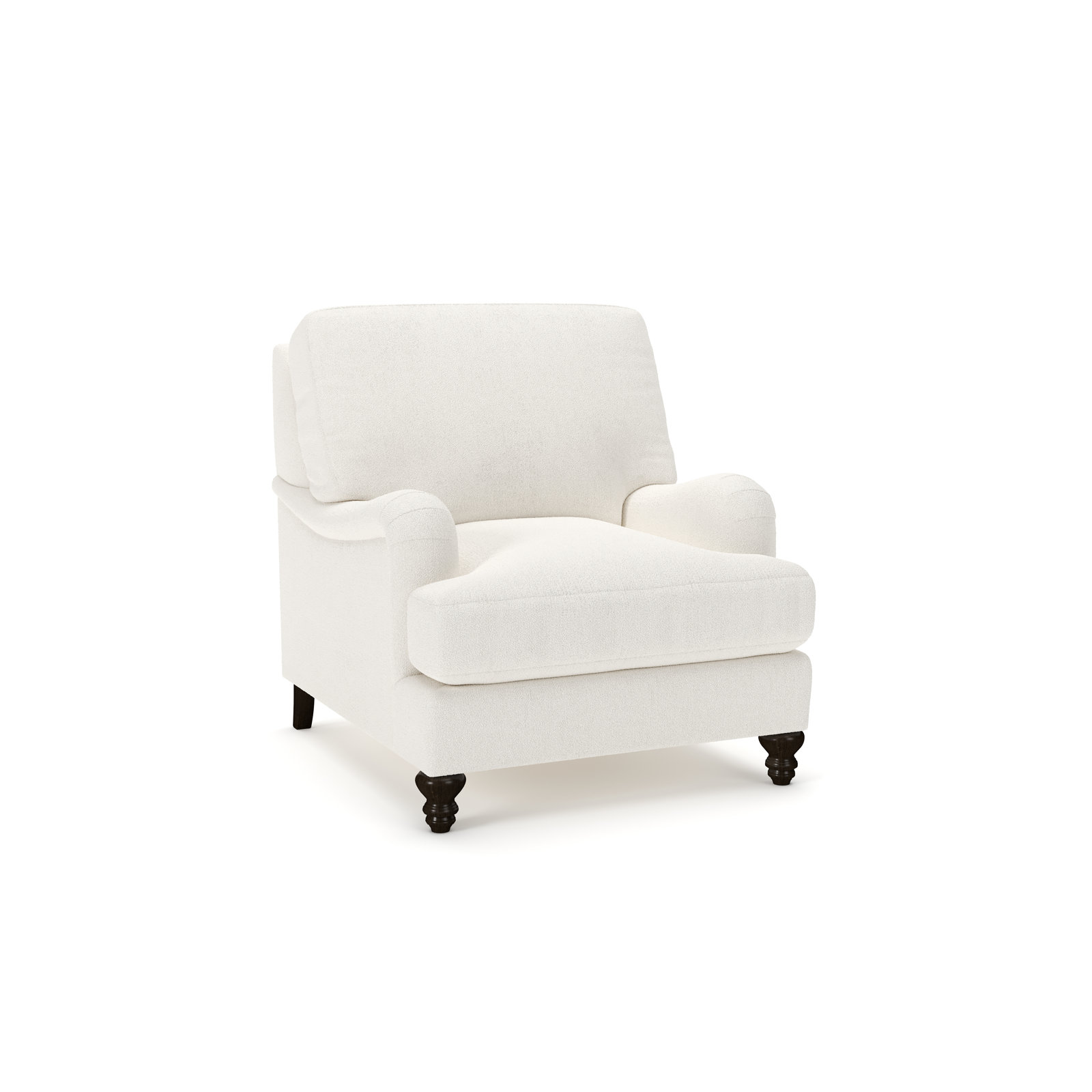 Walters Upholstered Armchair, Apollo Alpaca Boucle