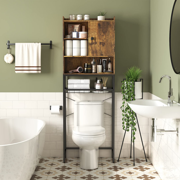 Freestanding Bathroom Storage Cabinet with Mirror