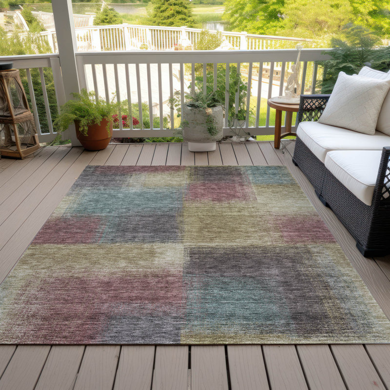 Tapis intérieur / extérieur Neysa, Rectangle 10' x 14'