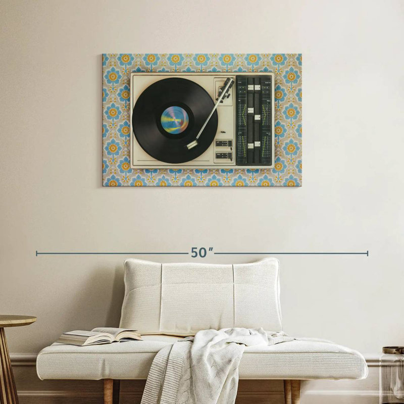 Abarca Old Vinyl Record, 24'' H x 36'' W