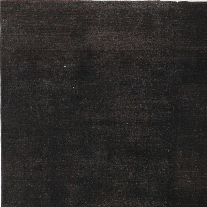 Tapis brun foncé en laine noué à la main 8 x 11,2 pi