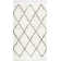 Twinar Geometric Hand Knotted Wool Off White/Dark Gray Shag Area Rug