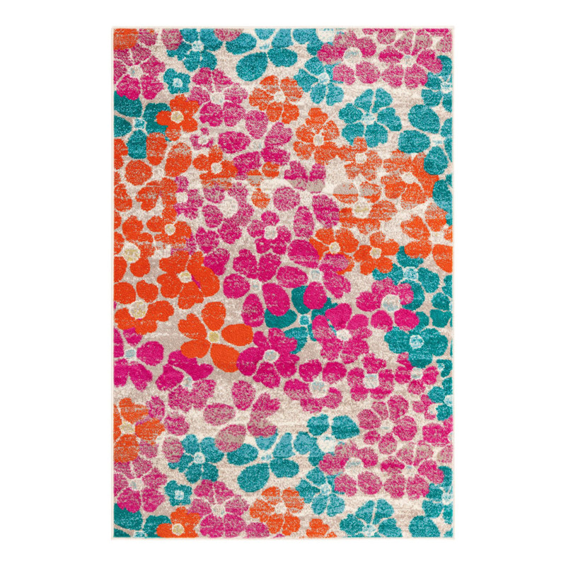 Analiese Floral Indoor Rug, Rectangle 4' x 6'