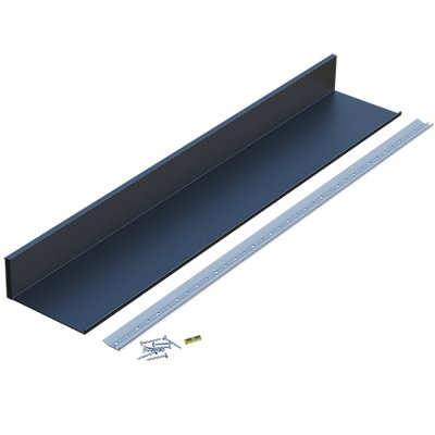 Tablette mince en aluminium l 6 po x L 36 po - noir mat