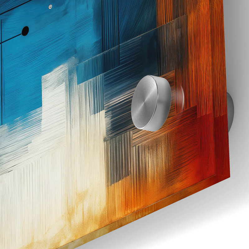  «Circles Abstract 2» par Rey Klimt, art mural en verre acrylique, 36 po x 36 po, H 36 po x l 36 po