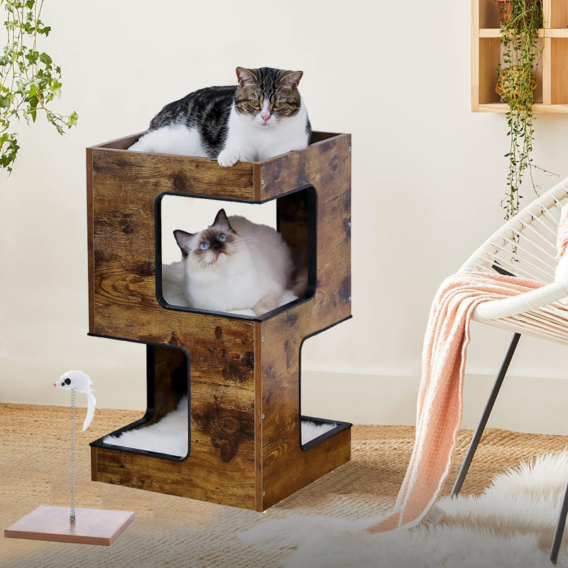 Arbre à chat H 23,5 po Fabin, Brun