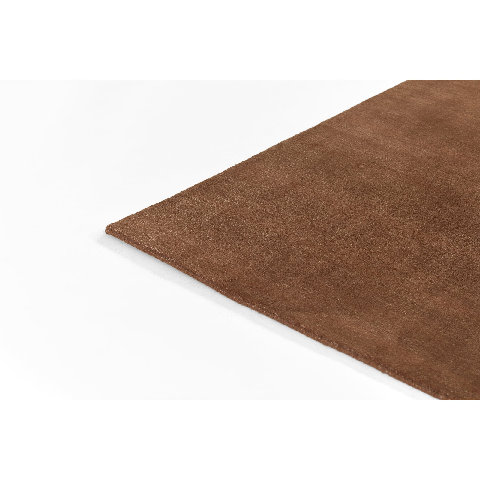 Timir Hand Loomed Wool Blend Solid Brick Area Rug 5' X 8', 5' X 8'