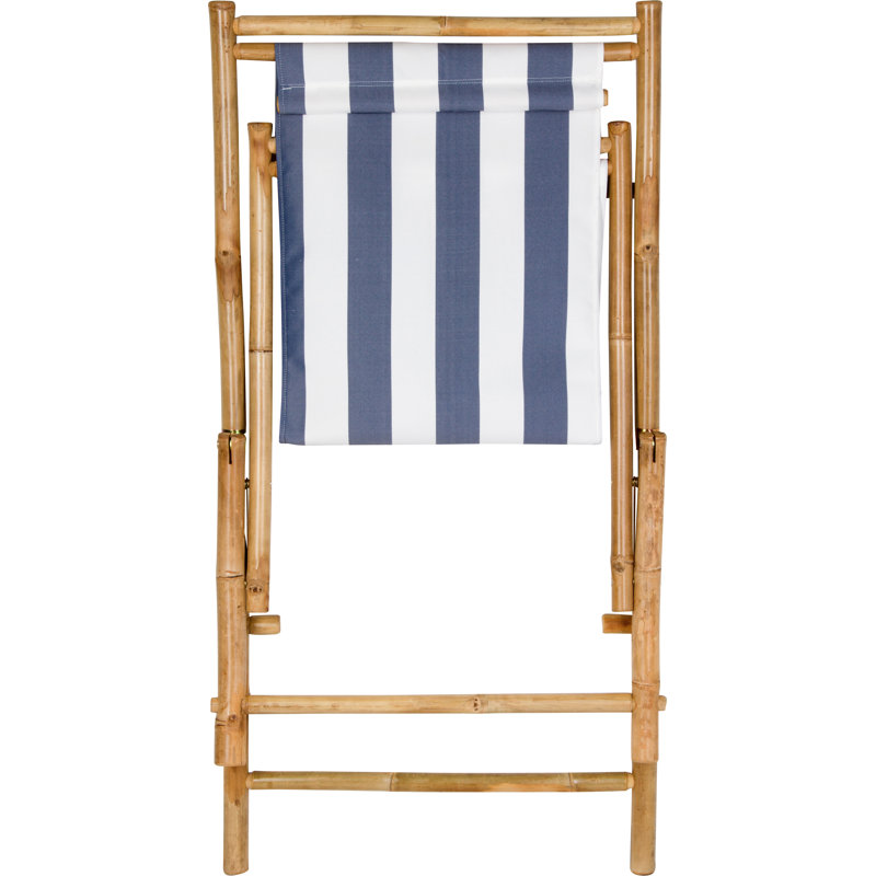 Chaise longue pliante Sheree, Rayures bleues