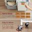 Rolling Laundry Hamper with Handles-222503598