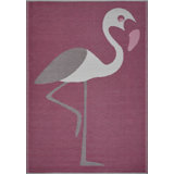 Tapis intérieur / extérieur Tropical Flamingo 5 pi x 7 pi
