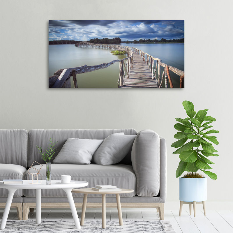 Wooden Bridge - No Frame Print on Canvas