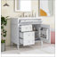 Meuble-lavabo moderne 36 po avec lavabo supérieur