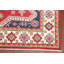 Tapis unique en laine noué à la main style Kazak rouge de 6 pi 8 po x 9 pi 10 po Geroskipou