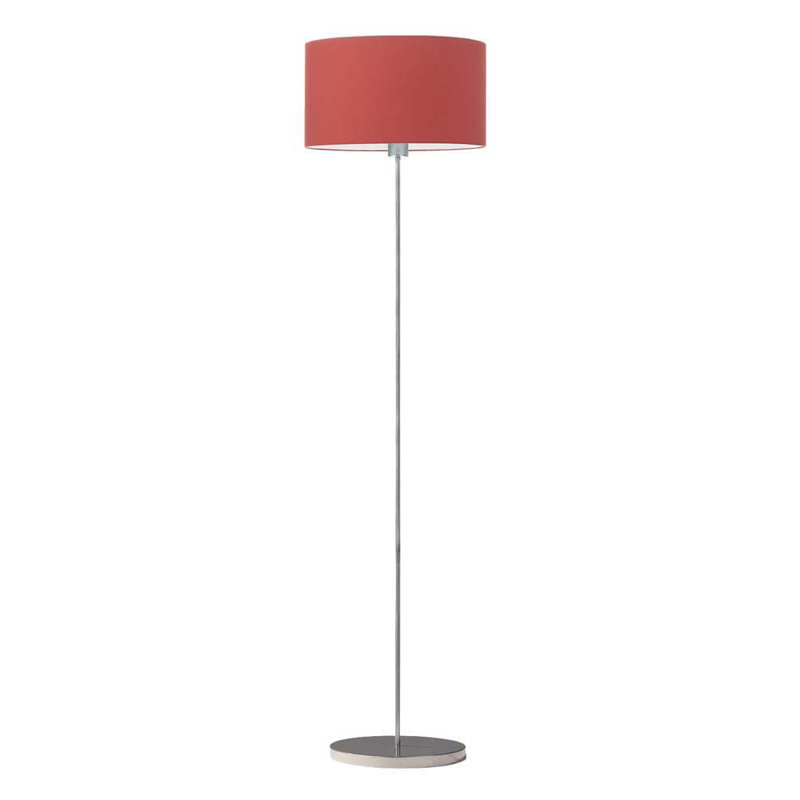Askel 156cm Traditional Floor Lamp, Red, Silver