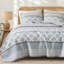 Ensemble de courtepointe pour lit double / grand 3 pièces, turquoise